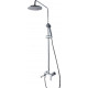 Душевая стойка Bravat Opal R F6125183CP-A2-RUS хром штанга 128 см, шланг пластиковый 150 см