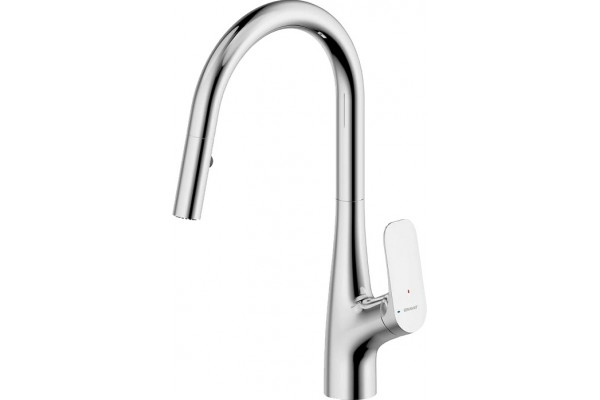 Смеситель Bravat F7428563CP-ENG для кухонной мойки, хром, однорычажный, высота излива 23.3 см