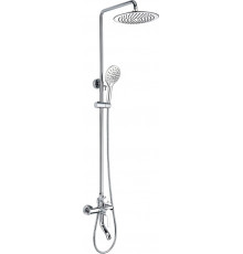 Душевая стойка Bravat Source F6334368CP-A-RUS хром штанга 148.2 см, шланг металлический 150 см