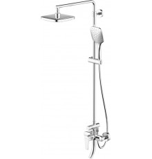 Душевая стойка Bravat Source F6173218CP-A-ENG хром штанга 113.5 см, шланг металлический 150 см