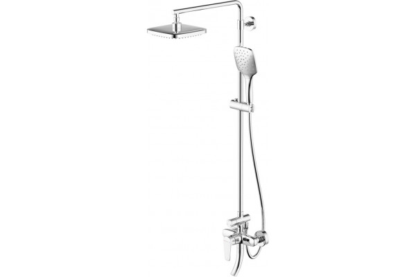 Душевая стойка Bravat Source F6173218CP-A-ENG хром штанга 113.5 см, шланг металлический 150 см