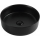 Раковина Bravat C22357K-ENG накладная, тонкостенная, круглая, цвет черный
