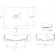 Раковина Bravat Source C22250W-ENG накладная прямоугольная, цвет белый