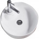 Раковина Bravat Affability C22239W-1-ENG накладная круглая, цвет белый
