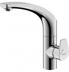 Смеситель Bravat Nizza F7353387CP-RUS для кухонной мойки, хром, однорычажный, высота излива 24.8 см