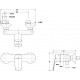 Смеситель Bravat Rhein F9429564BW-01-ENG для душа, матовый черный, однорычажный
