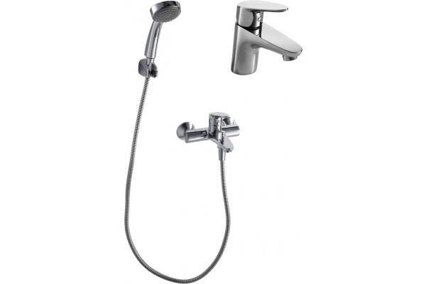 Душевой комплект Bravat Drop F4898C-SET 2 в 1 хром, шланг пластиковый 150 см