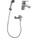 Душевой комплект Bravat Drop F4898C-SET 2 в 1 хром, шланг пластиковый 150 см