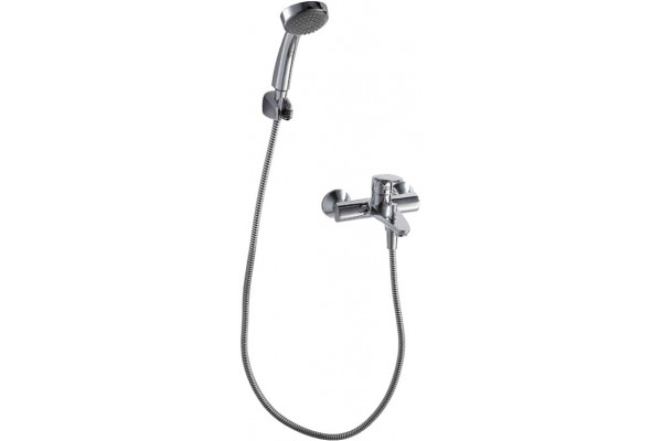 Душевой комплект Bravat Drop F4898C-SET 2 в 1 хром, шланг пластиковый 150 см