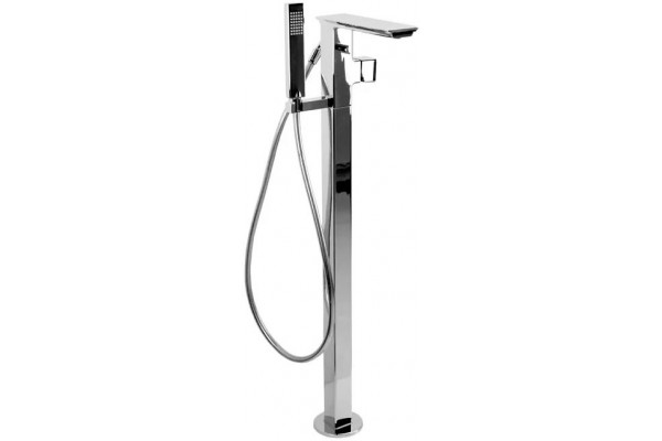 Смеситель Bravat Phillis F656101C-B3-ENG напольный, для ванны с душем, хром, однорычажный, длина излива 20.5 см