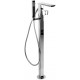 Смеситель Bravat Phillis F656101C-B3-ENG напольный, для ванны с душем, хром, однорычажный, длина излива 20.5 см