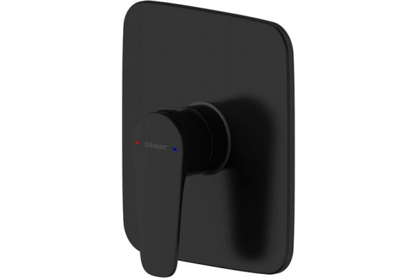Смеситель Bravat Source PB8173218BW-ENG для душа, черный, однорычажный