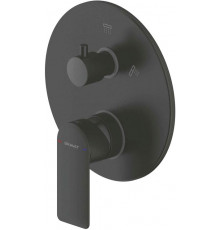 Смеситель Bravat Eddie Black PB8369402BW-2-ENG для ванны с душем, черный матовый, однорычажный