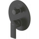Смеситель Bravat Eddie Black PB8369402BW-2-ENG для ванны с душем, черный матовый, однорычажный