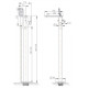 Смеситель Bravat Gina F665104C-B3-ENG напольный, хром, однорычажный, длина излива 20 см