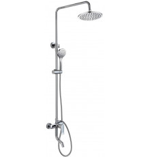 Душевая стойка Bravat Emeralda F6337371CP-A-RUS хром штанга 141 см, шланг пластиковый 150 см