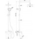 Душевая стойка Bravat Emeralda F6337371CP-A-RUS хром штанга 141 см, шланг пластиковый 150 см