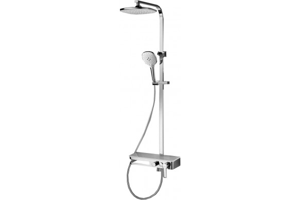 Душевая стойка Bravat Meissen F6277312CP-A-ENG хром штанга 102.2 см, шланг пластиковый 150 см