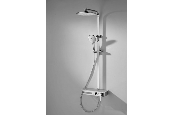 Душевая стойка Bravat Meissen F6277312CP-A-ENG хром штанга 102.2 см, шланг пластиковый 150 см