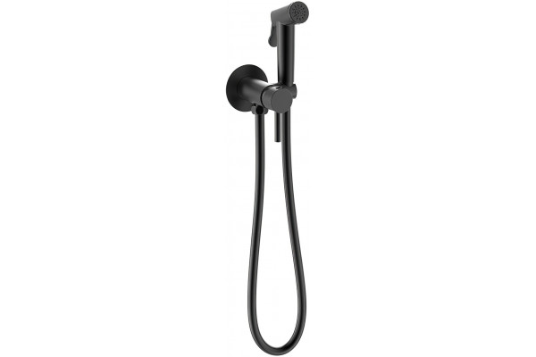 Гигиенический душ Bravat D9151BW-ENG со смесителем, чёрный, цвет черный