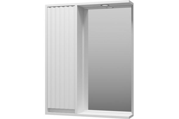 Зеркало Brevita Balaton 65 L, белое, с полками, с доводчиками