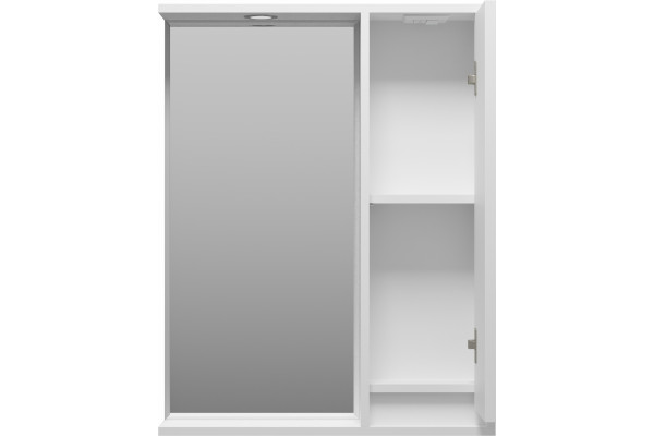 Зеркало Brevita Balaton 65 R, белое, с полками, с доводчиками