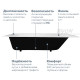 Ванна чугунная Byon B13 Maxi 180x80 с антискользящим покрытием, прямоугольная, пристенная
