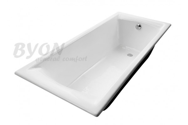 Ванна чугунная Byon Milan 180x80 прямоугольная, пристенная, объем 360 л.