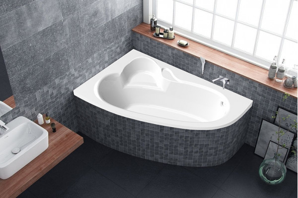 Акриловая ванна C-Bath Atlant CBA00103L 160x105 левая асимметричная, с антискользящим покрытием