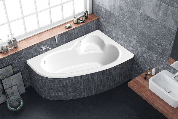Акриловая ванна C-Bath Atlant CBA00101R 140x100 правая асимметричная, с антискользящим покрытием
