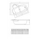 Акриловая ванна C-Bath Atlant CBA00101R 140x100 правая асимметричная, с антискользящим покрытием