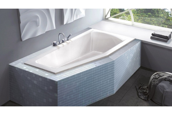Акриловая ванна C-Bath Nika CBA00401R 160x70 правая асимметричная, с антискользящим покрытием