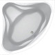 Акриловая ванна C-Bath Aurora CBS001003 140x140 четверть круга, с антискользящим покрытием