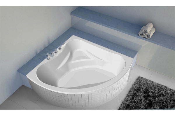 Акриловая ванна C-Bath Aurora CBS001003 140x140 четверть круга, с антискользящим покрытием