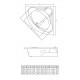 Акриловая ванна C-Bath Aurora CBS001004 150x150 четверть круга, с антискользящим покрытием