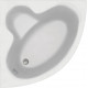 Акриловая ванна C-Bath Aurora CBS001002 120x120 четверть круга, с антискользящим покрытием