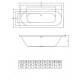 Акриловая ванна C-Bath Cora CBQ001002 180x80 прямоугольная, с антискользящим покрытием