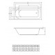 Акриловая ванна C-Bath Rea CBQ002001 150x70 прямоугольная, с антискользящим покрытием