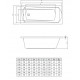 Акриловая ванна C-Bath Clio CBQ003004 150x70 прямоугольная, с антискользящим покрытием