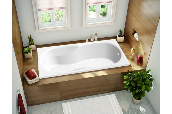 Акриловая ванна C-Bath Vesta CBQ005004 160x70 прямоугольная, с антискользящим покрытием