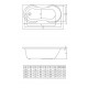 Акриловая ванна C-Bath Salus CBQ006002 130x70 прямоугольная, с антискользящим покрытием