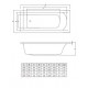 Акриловая ванна C-Bath Selena CBQ007002 160x70 прямоугольная, с антискользящим покрытием