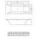 Акриловая ванна C-Bath Poseidon CBQ008002 180x80 прямоугольная, с антискользящим покрытием