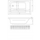 Акриловая ванна C-Bath Muse CBQ011002 180x70 прямоугольная, с антискользящим покрытием
