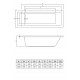 Акриловая ванна C-Bath Semela CBQ014001 170x75 прямоугольная, с антискользящим покрытием