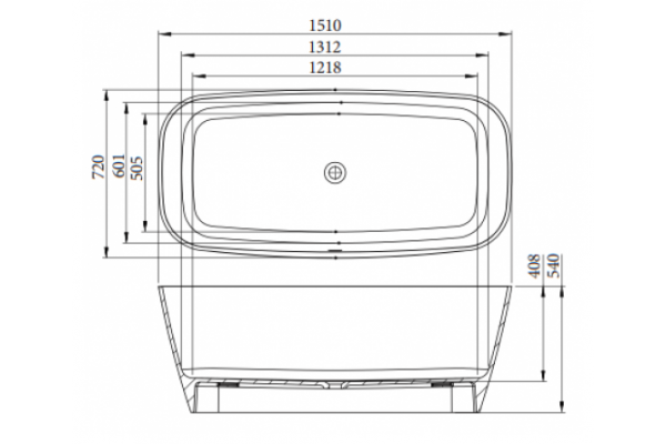 Ванна из искусственного камня C-Bath POLA CBM004001 151x72 прямоугольная, отдельностоящая