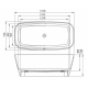 Ванна из искусственного камня C-Bath POLA CBM004001 151x72 прямоугольная, отдельностоящая