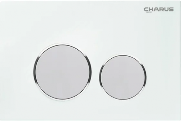 Кнопка смыва CHARUS Bagliore FP.330.WHITE.10 белый атлас механическая,  в современном стиле