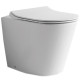 Унитаз CeramaLux NS 3178 приставной с сиденьем Микролифт, белый, овальный, 56x36 см