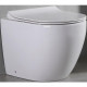 Унитаз CeramaLux NS-3176 приставной с сиденьем Микролифт, белый, овальный, 36x56 см